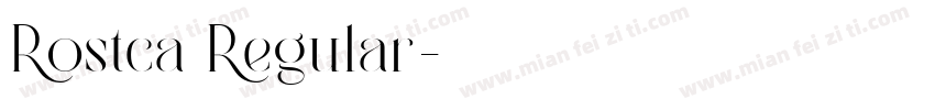 Rostca Regular字体转换